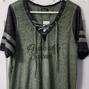Torrid Lace-Up Tee